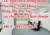 Chính chủ cần cho thuê văn phòng 214 Nguyễn Lương Bằng, P Nam Đồng, Đống Đa, Hà Nội.
