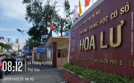 NHÀ 2 TẦNG NGAY TRƯỜNG HOA LƯ, 5PN, HẺM XE HƠI 7 CHỖ. 51TR/M2,