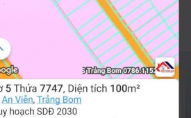 Bán đất An Viễn, giáp Tam Phước, giá 1.05 tỷ