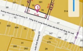 SIÊU PHẨM 1.382M ĐẤT 2 MẶT TIỀN NHỰA – TRUNG TÂM BÀ ĐIỂM – HÓC MÔN
