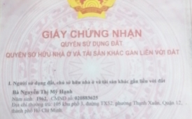 NHÀ MẶT TIỀN P.THẠNH XUÂN , Q.12 - GIÁ HỜI 1.5 TỶ -- 76M2.- 3 TỸ - 152 M2